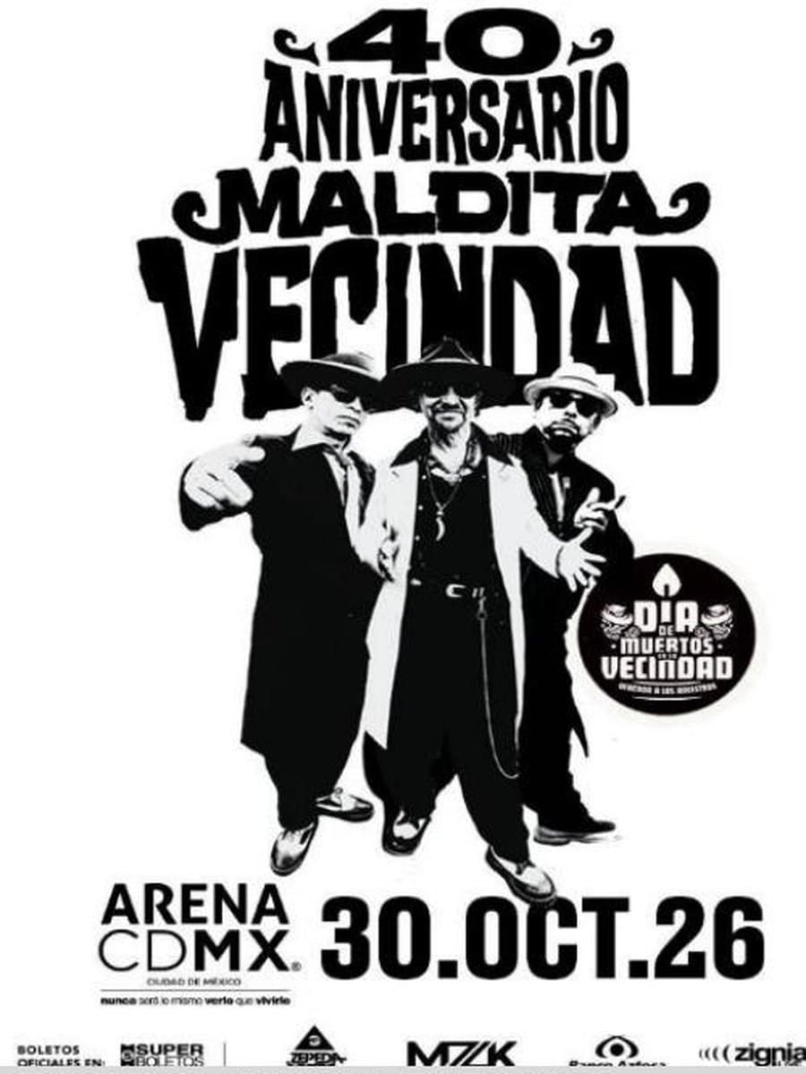 Maldita Vecindad: 40 Aniversario — cartel