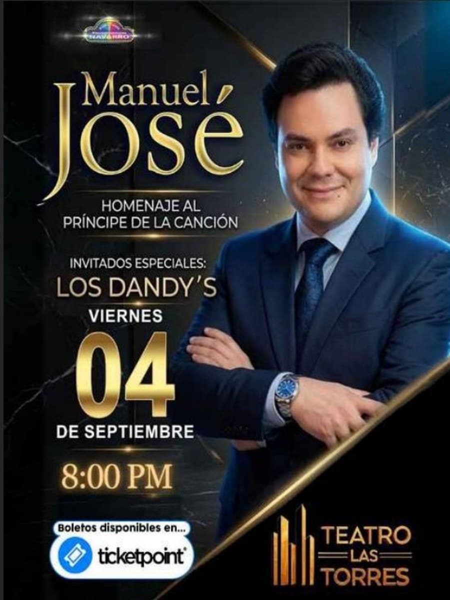 Manuel José: Homenaje al Príncipe de la Canción — cartel