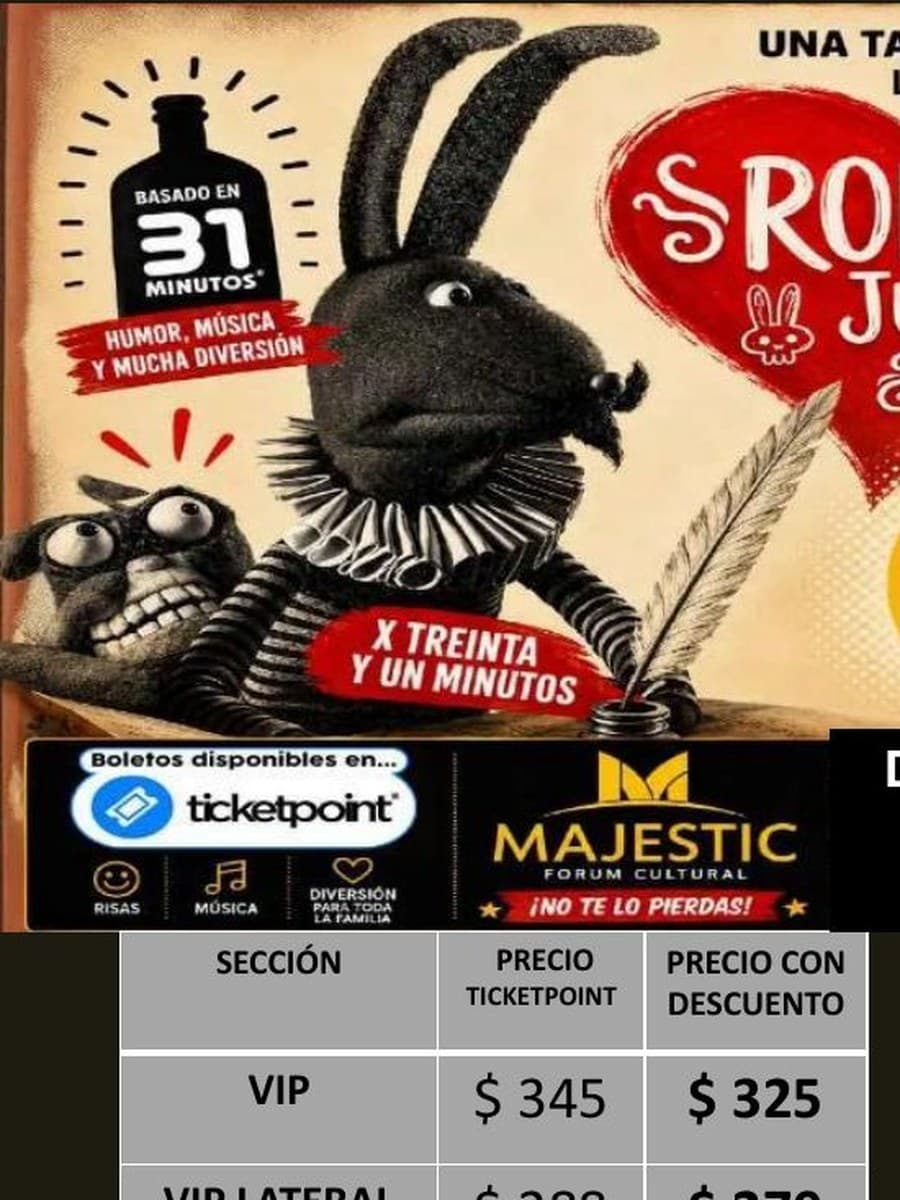Romeo y Julieta — Tributo 31 Minutos — cartel