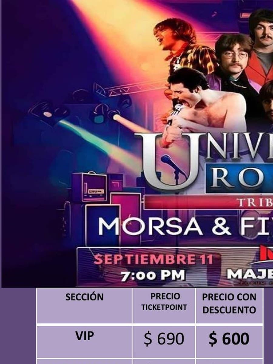 Universal Rock: Tributo a Morsa & Five Fingers — cartel